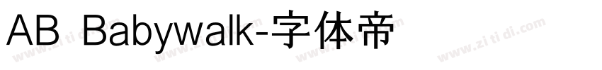 AB Babywalk字体转换